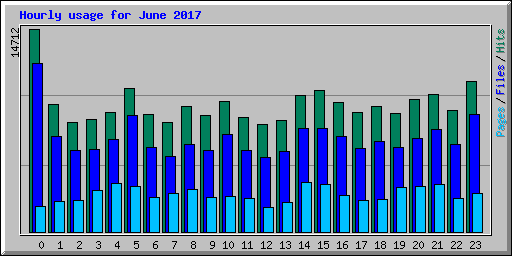 Hourly usage for June 2017