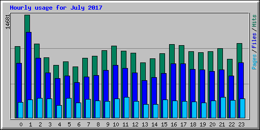 Hourly usage for July 2017