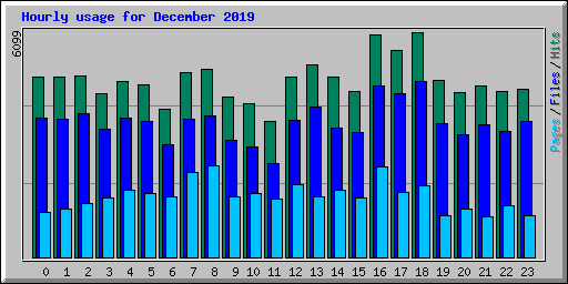 Hourly usage for December 2019