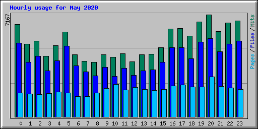 Hourly usage for May 2020