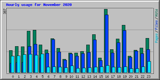 Hourly usage for November 2020